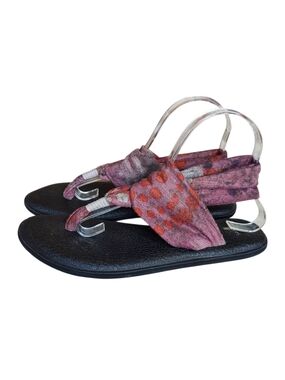 Sanuk Yoga Sling Print Sandals Comfort Stretch Strap Yoga Mat Footbed